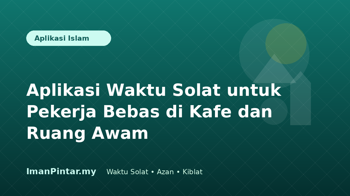 Pekerja bebas menggunakan aplikasi waktu solat ketika bekerja di kafe