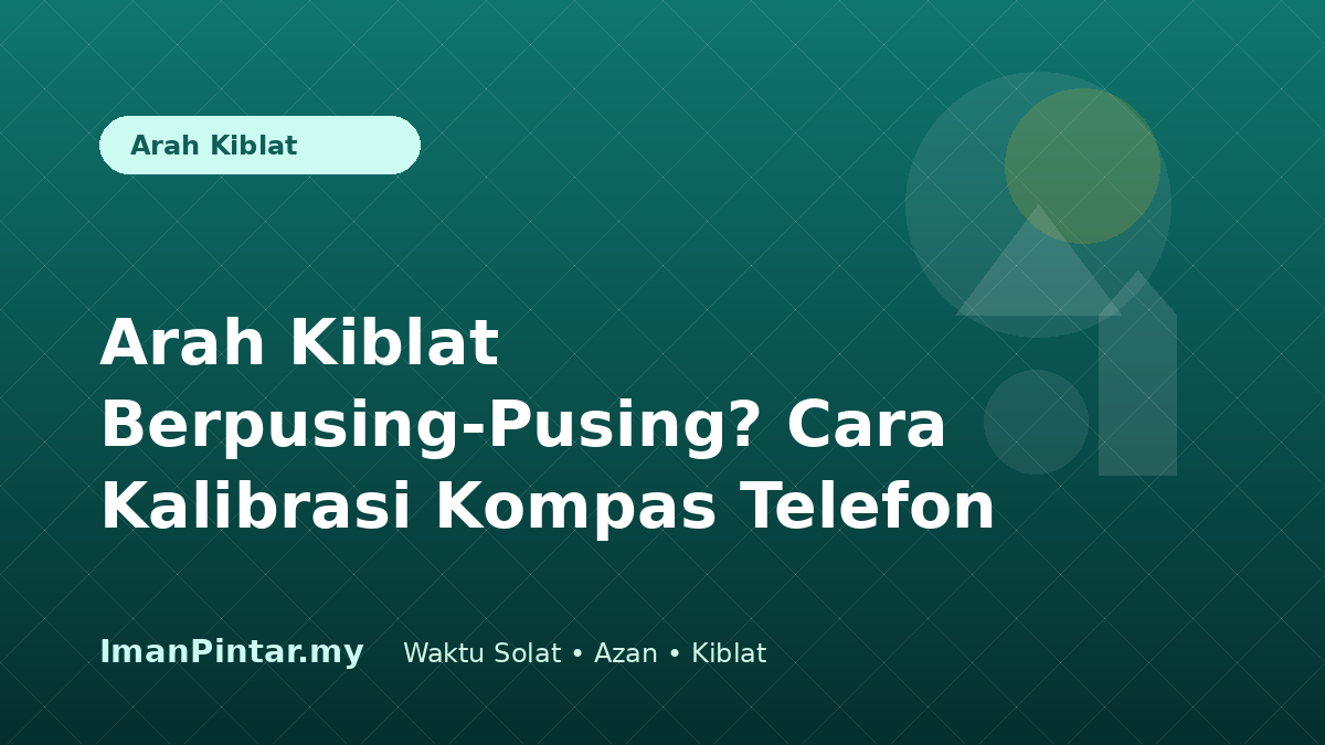 Foto stok landskap pengguna Muslim mengkalibrasi kompas telefon untuk arah kiblat