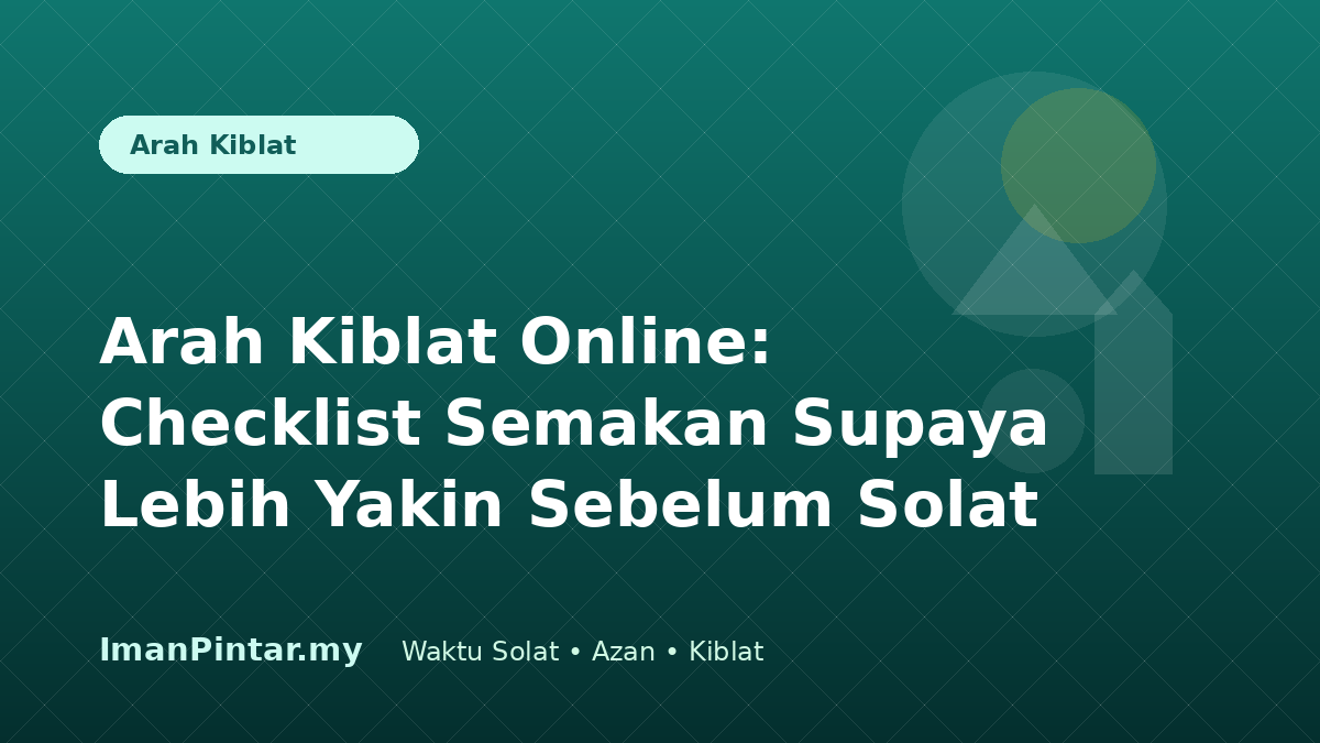 Checklist arah kiblat online sebelum solat ImanPintar