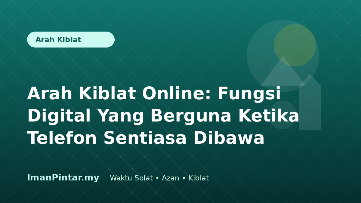 Arah kiblat online sebagai fungsi digital ImanPintar