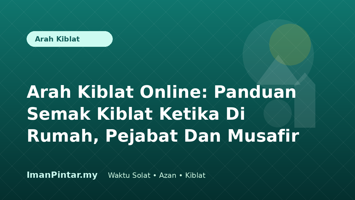 Panduan arah kiblat online dalam aplikasi ImanPintar
