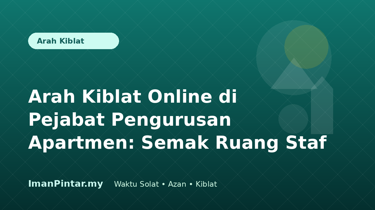 Pengurus apartmen menyemak arah kiblat online di pejabat pengurusan