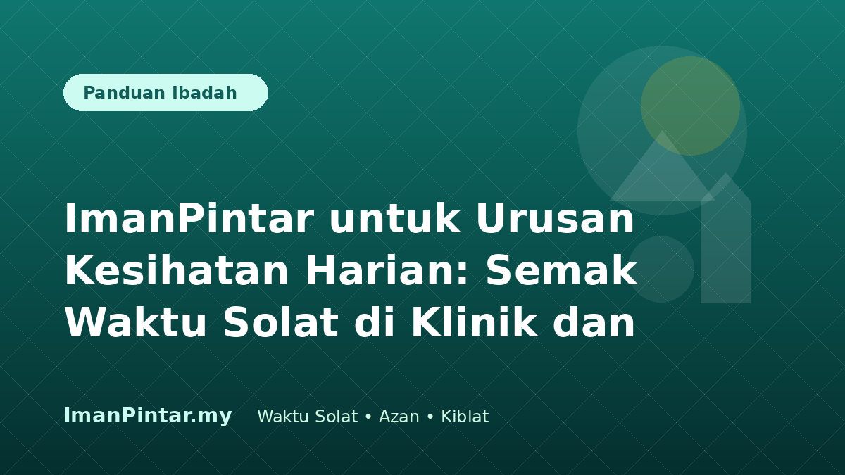 Pengguna menyemak waktu solat di hospital melalui ImanPintar semasa menunggu rawatan