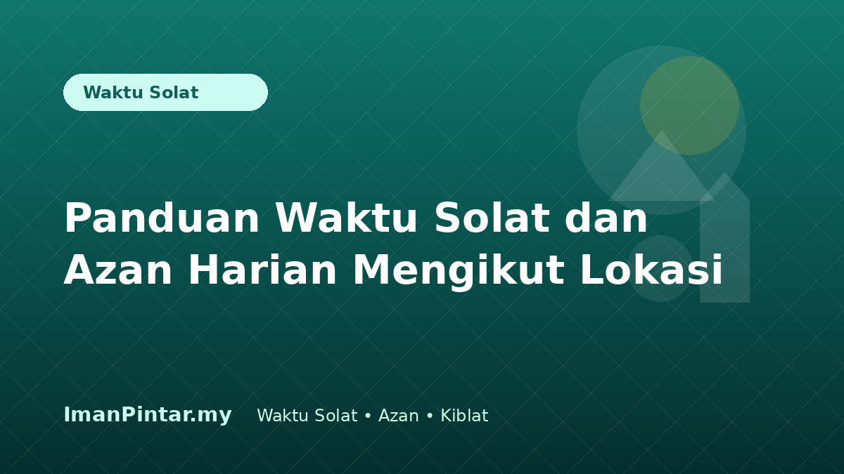 Paparan aplikasi ImanPintar untuk semak waktu solat azan dan arah kiblat