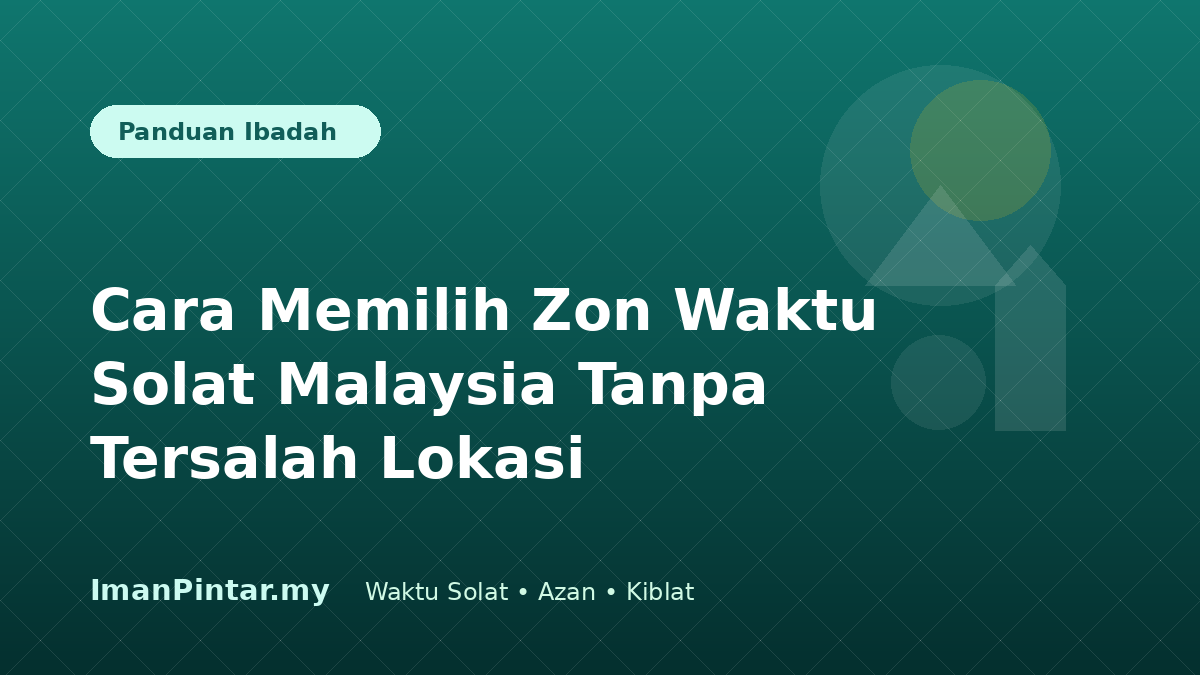 Paparan pilihan zon waktu solat Malaysia mengikut negeri dan daerah