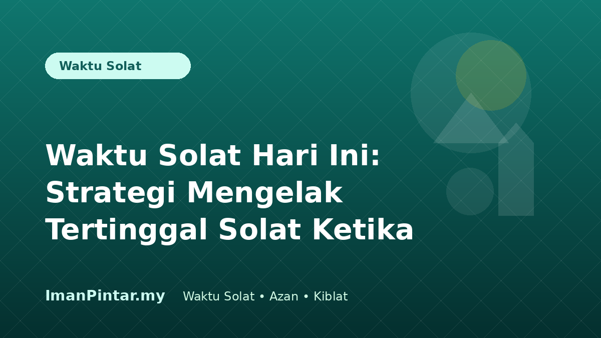 Strategi semak waktu solat hari ini dalam ImanPintar